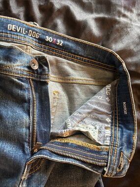 Devil Dog Men's Blue Bootcut Jeans - 30x32